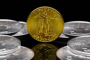 Standing Gold Eagle and Silver Eagles Jan 31, 2022