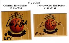 US MINT Colorized Basketball Coins -Coins Numbered and with Ryder