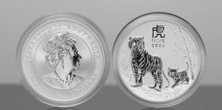 Perth Mint Silver Bullion Sales Rank Second All-Time in January 2022 Australian Lunar Tiger 1oz Silver Bullion Coins - Obverse and Reverse