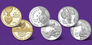 2022 Purple Heart Hall of Honor Commemorative Coins Released for Sale 2022 National Purple Heart Hall of Honor Commemorative Coins