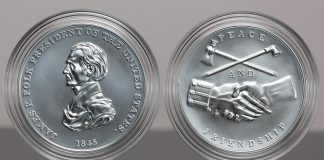 US Mint Sales: Polk Presidential Silver Medal Debuts CoinNews photo James K Polk Presidential Silver Medals - Obverse and Reverse