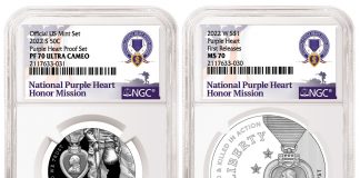 NGC and National Purple Heart Honor Mission Partner to Offer Unique Label for Collectors Illustrated NGC special label Purple Heart Hall of Honor Commemorative Coins