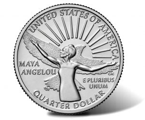Maya Angelou quarter - reverse