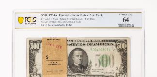 The First PCGS Banknote Graded Pack in History PCGS is introducing grading for packs of 50 or 100 small-size U.S. banknotes, enabling the protection of consecutive notes while keeping the pack intact. Courtesy of PCGS.
