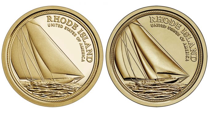 Proof and Uncirculated 2022 Rhode Island American Innovation Dollar Images