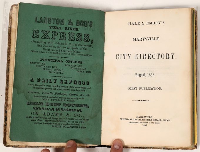 1853 Marysville directory