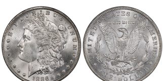 Heritage’s February Long Beach U.S. Coins Auction Tops $16.5 Million 1886-O Morgan Dollar, MS65 PCGS