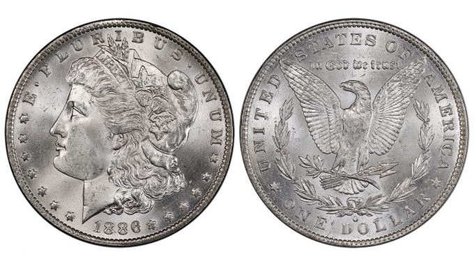 1886-O Morgan Dollars, MS65 PCGS