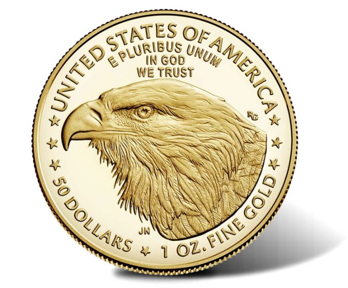 Reverse (tails side) imagery of the gold coins