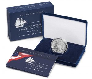 Mint product images Navy 2.5 Ounce Silver Medal