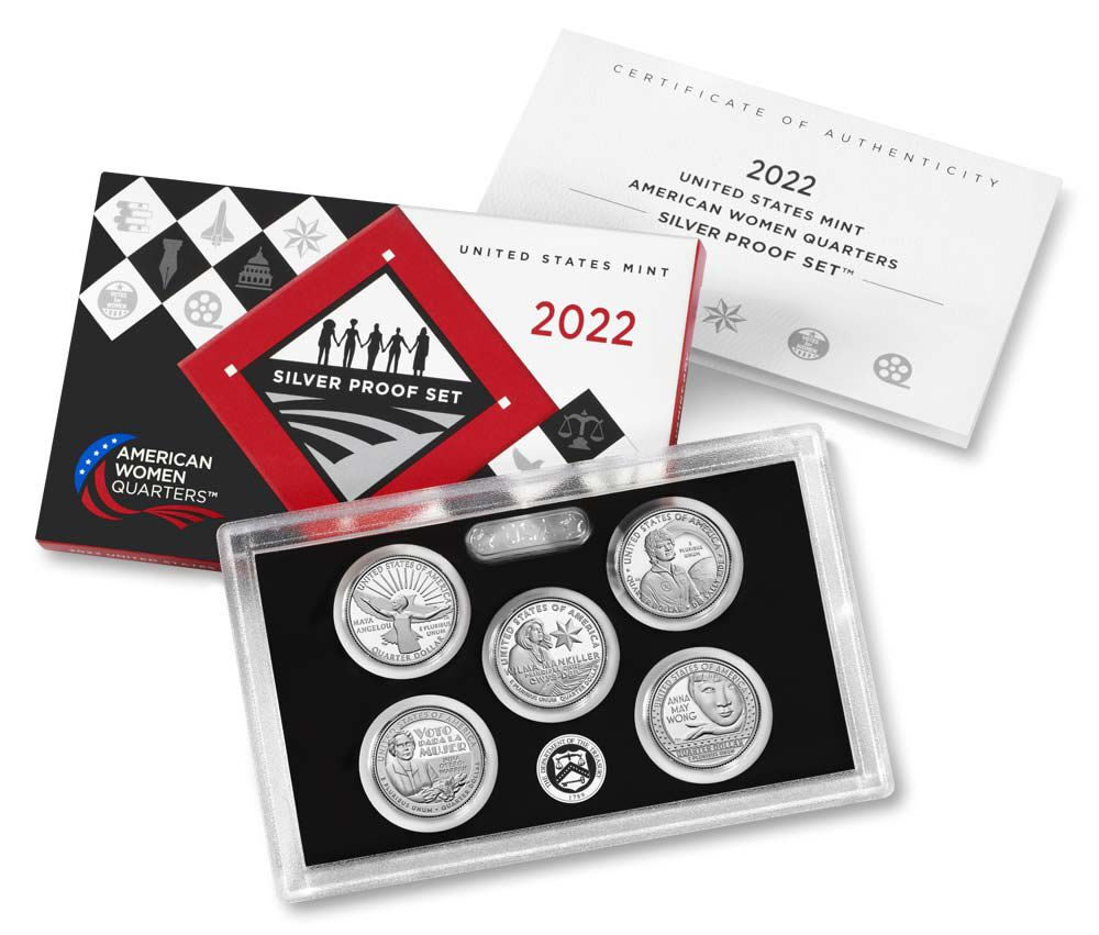 2018 S San Francisco Silver Reverse Proof Quarter Set NO BOX & COA 5 Coins 