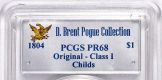 The “Big Four” U.S. Rare Coins At 2022 CSNS Convention Sultan of Muscat 1804 dollar obverse