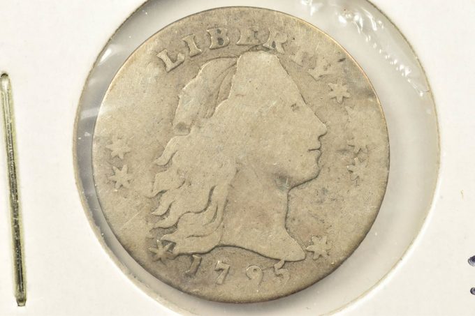 1795 Flowing Hair Half Dime, Good (Lot 1030). Courtesy of Skinner Auctioneers.