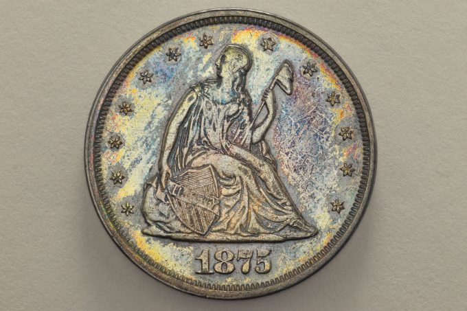1875 Twenty Cents, Extremely Fine (Lot 1038)