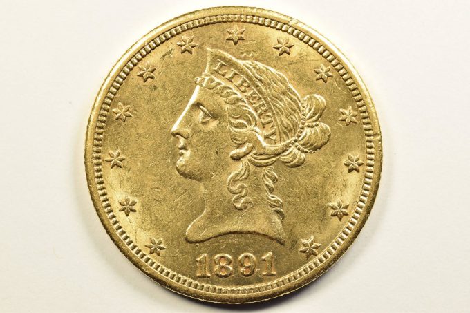 1891-CC Liberty Head Eagle, MS-62 (Lot 1194). Courtesy of Skinner Auctioneers.