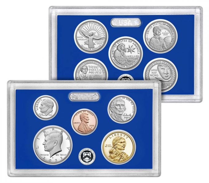 US Mint image two lenses of 2022 Proof Set