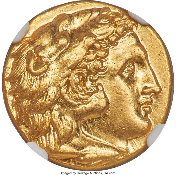 CALABRIA. Tarentum. Time of Pyrrhus of Epirus (ca. 280-272 BC). AV stater_Heritage_Auctions
