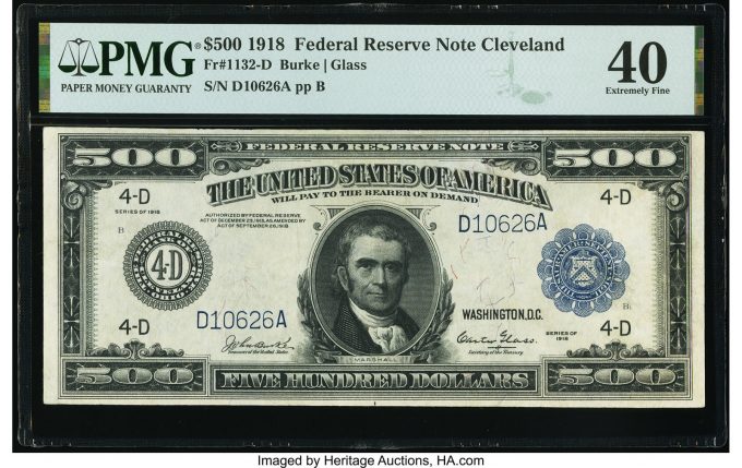 Fr. 1132-D $500 1918 Federal Reserve Note PMG Extremely Fine 40_Heritage_Auctions