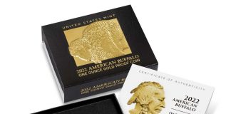 US Mint Sales: 2022 Gold Buffalo Debuts Mint product images 2022-W $50 Proof American Buffalo Gold Coin