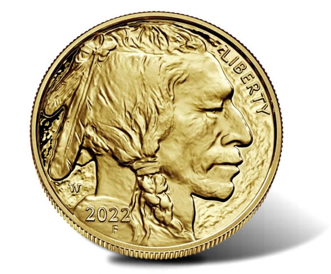 Obverse of 2022-W $50 Proof American Buffalo Gold Coin