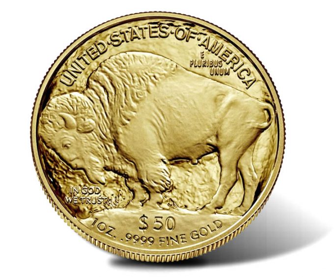 Reverse of 2022-W $50 Proof American Buffalo Gold Coin
