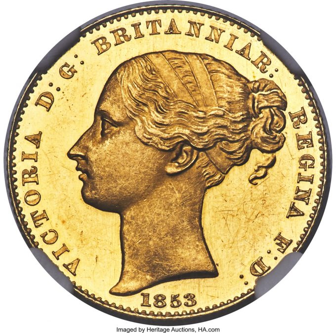 Victoria gold Proof Pattern Sovereign 1853-SYDNEY PR63 Ultra Cameo NGC_Heritage_Auctions