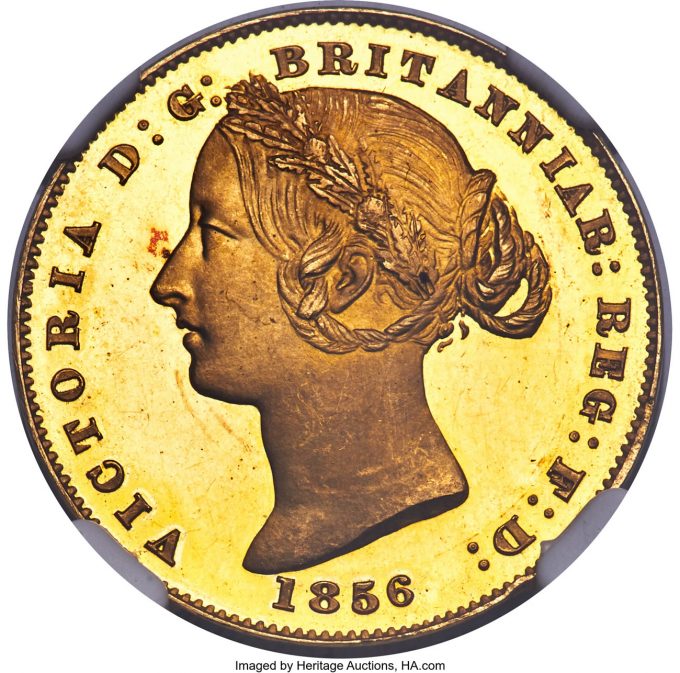 Victoria gold Proof Pattern Sovereign 1856-SYDNEY PR65★ Ultra Cameo NGC_Heritage_Auctions