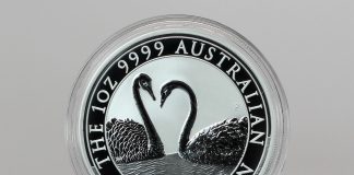 Perth Mint Gold and Silver Bullion Sales Robust in May 2022 Australia 1 oz Silver Swan Bullion Coin - Reverse
