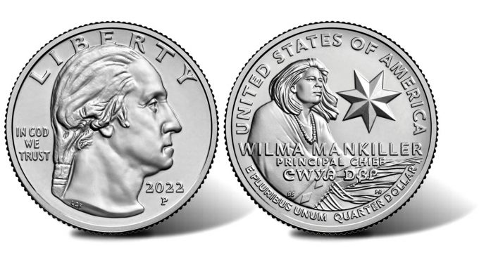 Wilma Mankiller quarter - obverse and reverse