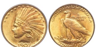 Heritage July U.S. Coins Auction Tops $17.9 Million 1907 $10 Rolled Rim MS66 PCGS