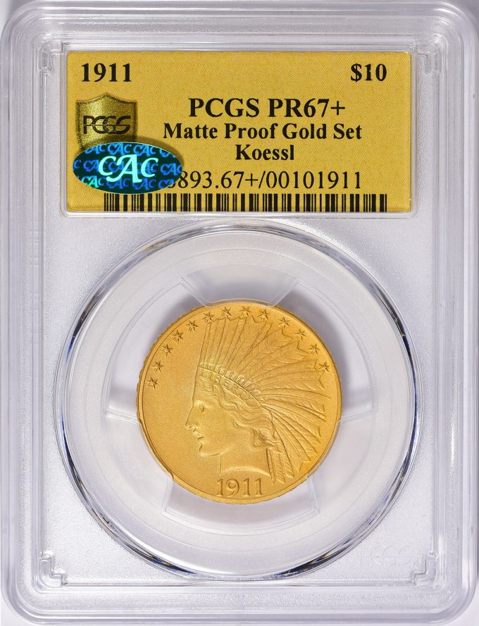 1911 Indian Gold Eagle PCGS Proof-67+ CAC