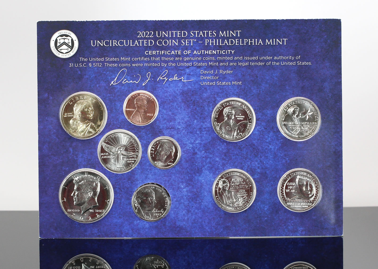 D U.S Mint Uncirculated 14 Coin Mint Set with CoA Uncirculated 2021 P 