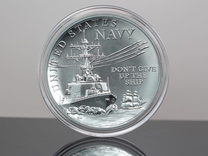 CoinNews photo U.S. Navy 2.5 Ounce Silver Medal
