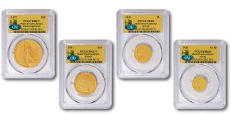 All-Time #1 Koessl Matte Proof Gold Set On Display at ANA World’s Fair of Money Four of many rarities from the Koessl Collection of Matte Proof Gold Coins