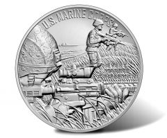 U.S. Marine Corps 2.5 Ounce Silver Medal – Obverse