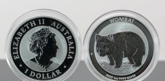 Perth Mint July Silver Bullion Sales Rank Second All-Time 2022 Australian Wombat1oz Silver Bullion Coins - Obverse and Reverse