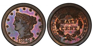 LRCA To Offer Fabled Rarities in Sept. 8 Regency Auction 54 1/2C 1848 ORIGINAL PCGS PR65 BN CAC