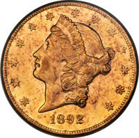 1892-CC $20 MS62 PCGS