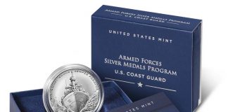U.S. Coast Guard 1 Ounce Silver Medal Launch Mint product image Coast Guard 1 Ounce Silver Medal