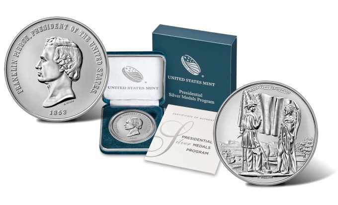 Product images Franklin Pierce Presidential Silver Medal