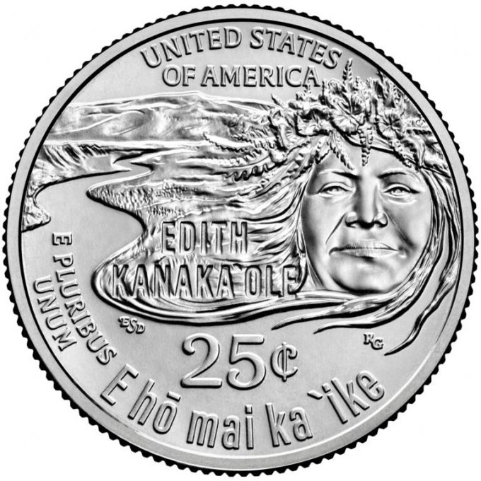 2023 Edith Kanaka'ole quarter image