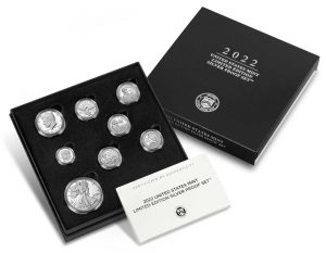 U.S. Mint product images of their 2022 Limited Edition Silver Proof Set