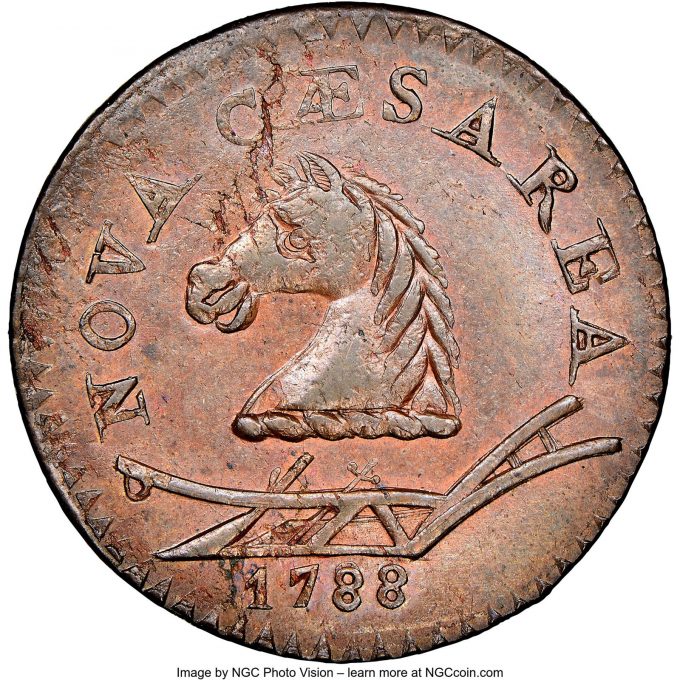 1788 New Jersey Copper, MS63 Brown