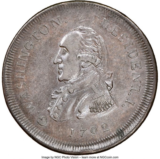 1792 Getz Pattern Cent, AU53