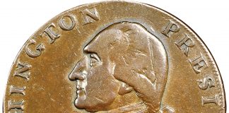 Heritage Nov. 2 U.S. Coin Auction Features Mike Coltrane Collection Rarities 1792 Washington President Cent, XF40, CAC