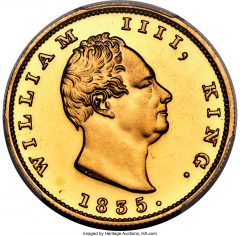 British India. William IV gold Proof Restrike 2 Mohurs 1835