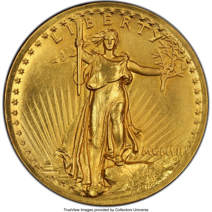 1907 High Relief Twenty, SP68