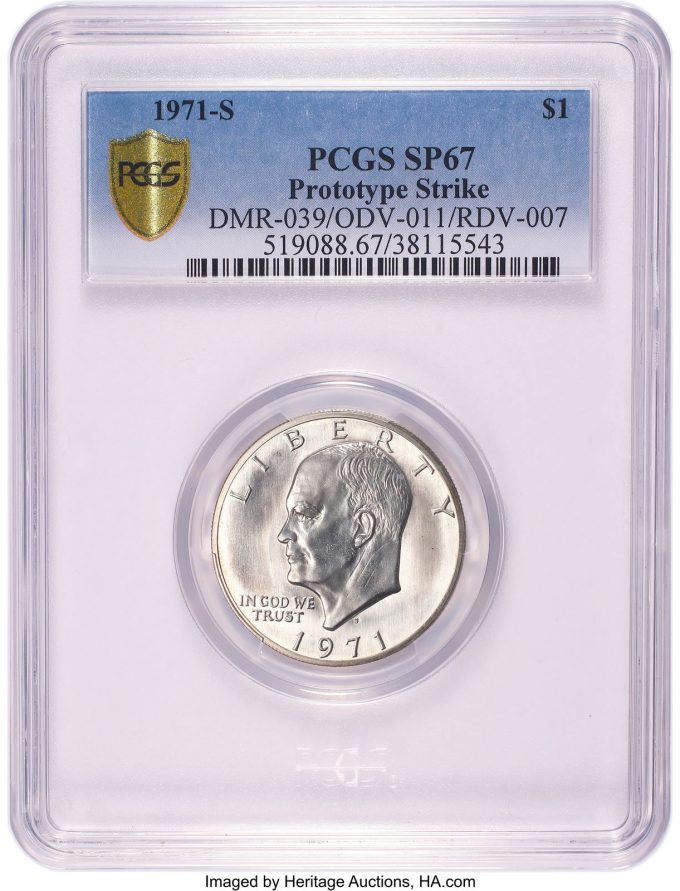 1971-S Eisenhower Dollar Prototype, SP67