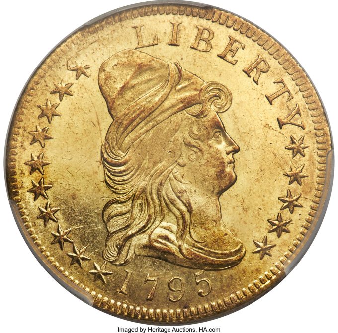1795 Capped Bust Right Eagle, MS63+