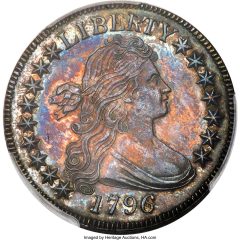 1796 16 Stars Half Dollar, Resplendent MS66